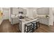 Modern kitchen featuring granite countertops and gray cabinets at 348 Elgin Dr # 162, Lawrenceville, GA 30045