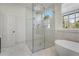 Spa-like bathroom with soaking tub and large shower at 4197 Sentinel Post Nw Rd, Atlanta, GA 30327