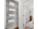 Linen closet with wire shelving for organized storage at 3739 Tielman St, Snellville, GA 30078