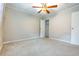 Bright bedroom with ceiling fan and spacious closet at 6626 Dorian Dr, Union City, GA 30291