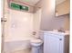 Clean bathroom includes a bathtub, toilet and vanity at 6626 Dorian Dr, Union City, GA 30291