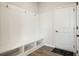 Laundry room with built-in bench and storage at 37 Ridgeline Nw Way, Cartersville, GA 30121