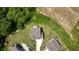 Aerial view of a house and surrounding community, showcasing the property's location and landscape at 37 Ridgeline Nw Way, Cartersville, GA 30121