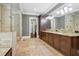 Spa-like Primary bathroom with double vanity and large shower at 4317 Oglethorpe Nw Loop, Acworth, GA 30101