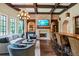 Game room with a bar, seating area, and a fireplace at 4317 Oglethorpe Nw Loop, Acworth, GA 30101