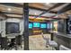 Basement game room with bar, aquarium, and poker table at 4317 Oglethorpe Nw Loop, Acworth, GA 30101