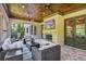 Relaxing screened porch with fireplace and built-in TV at 4317 Oglethorpe Nw Loop, Acworth, GA 30101
