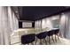 Modern home theater with large screen, comfortable seating, and a bar area at 3206 Arden Rd, Atlanta, GA 30305