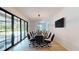 Game room with a poker table, large TV, and pool access at 3206 Arden Rd, Atlanta, GA 30305