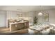 Modern kitchen with island, ample counter space, and dining area at 1000 Blair Ln # 1, Peachtree City, GA 30269
