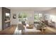 Bright and airy living room with hardwood floors and fireplace at 1000 Blair Ln # 1, Peachtree City, GA 30269