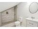 Clean bathroom with a large shower and modern vanity at 1875 Langston Sw Ave, Atlanta, GA 30310