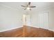 Bright bedroom with hardwood floors and spacious closet at 1875 Langston Sw Ave, Atlanta, GA 30310