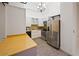 Modern kitchen with stainless steel appliances and yellow countertops at 20 Marietta Nw St # 3G, Atlanta, GA 30303