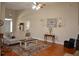 Bright living room with hardwood floors and ample seating at 40 Templeton Ln, Villa Rica, GA 30180