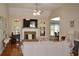 Living room with fireplace and hardwood floors at 40 Templeton Ln, Villa Rica, GA 30180