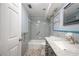 Clean bathroom with a shower/tub combo and vanity at 3648 Peachtree Ne Rd # 2Q, Atlanta, GA 30319