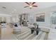 Open concept living room with kitchen and dining area views at 77 Werner Brook Way, Atlanta, GA 30354
