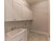 Functional laundry room with white cabinets and a utility sink at 2823 Evanshire Ave, Duluth, GA 30096