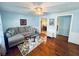Spacious living room with hardwood floors and neutral decor at 2606 Ramblewood Ct, Acworth, GA 30102
