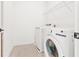 Convenient laundry room with washer and dryer, and overhead shelving at 2899 Treeside Terrace, Marietta, GA 30066