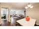 Bright living room features hardwood floors and an open floor plan at 2479 Peachtree Ne Rd # 304, Atlanta, GA 30305