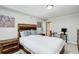 Cozy bedroom with a queen bed and built in workspace at 2479 Peachtree Ne Rd # 304, Atlanta, GA 30305