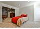 Basement bedroom with a full-size bed at 738 Key Largo Ct, Auburn, GA 30011