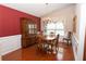 Formal dining room with hardwood floors and a chandelier at 1001 S Creek Dr, Villa Rica, GA 30180