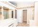 Elegant bathroom with double vanity and walk-in shower at 1001 S Creek Dr, Villa Rica, GA 30180