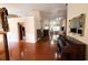 Spacious living room with hardwood floors and views into adjacent rooms at 1001 S Creek Dr, Villa Rica, GA 30180