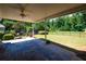 Covered patio overlooking the backyard at 1001 S Creek Dr, Villa Rica, GA 30180