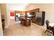 Island kitchen with stainless steel appliances and granite countertops at 1001 S Creek Dr, Villa Rica, GA 30180