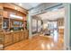 Elegant dining room with hardwood floors and a view into the kitchen at 1829 Buckhead Valley Ne Ln, Atlanta, GA 30324