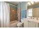 Clean bathroom featuring a bathtub and updated vanity at 1829 Buckhead Valley Ne Ln, Atlanta, GA 30324