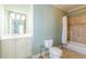 Clean bathroom, featuring a shower/tub combo and vanity at 1829 Buckhead Valley Ne Ln, Atlanta, GA 30324
