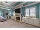 Main bedroom with fireplace and built-in cabinetry at 1829 Buckhead Valley Ne Ln, Atlanta, GA 30324