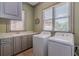 Laundry room with washer, dryer, cabinets, and sink at 1829 Buckhead Valley Ne Ln, Atlanta, GA 30324