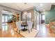 Bright dining room with hardwood floors and view into Gathering room at 1829 Buckhead Valley Ne Ln, Atlanta, GA 30324