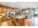 Gourmet kitchen with granite island, stainless steel appliances, and hardwood floors at 1829 Buckhead Valley Ne Ln, Atlanta, GA 30324