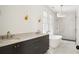 Spa-like bathroom with double vanity, marble countertops, and a large walk-in shower at 98 Ottley Ln, Atlanta, GA 30305
