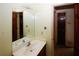 Simple bathroom with vanity and mirror at 2994 Ravenwolfe Way, Snellville, GA 30039