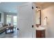 Powder room with a pedestal sink and dark bronze fixtures at 7100 Lunker Lake Dr # 101, Douglasville, GA 30135