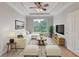 Spacious living room with hardwood floors and ceiling fan at 10 Perimeter Summit Ne Blvd # 3412, Brookhaven, GA 30319