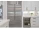 Modern kitchen showcasing a built-in Subzero refrigerator and wine cooler at 850 Camden Park Ct, Atlanta, GA 30342