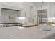 Stainless steel range with red knobs and marble countertops at 850 Camden Park Ct, Atlanta, GA 30342