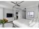 Elegant bedroom with a four-poster bed and access to the kitchen at 3325 Piedmont Rd # 2203, Atlanta, GA 30305