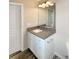 Bathroom with granite countertop vanity and updated fixtures at 1054 Valley Rock Dr, Lithonia, GA 30058
