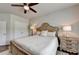 Spacious bedroom with a king-size bed and ceiling fan at 1988 Skybrooke Ct, Hoschton, GA 30548