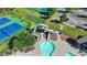 Relaxing pool area with waterslide at 1988 Skybrooke Ct, Hoschton, GA 30548